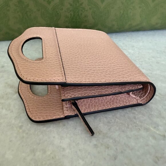 Gucci Double GG 701074 Leather Perfect Pink Shoulder Chain Wallet Bag - Picture 10 of 15